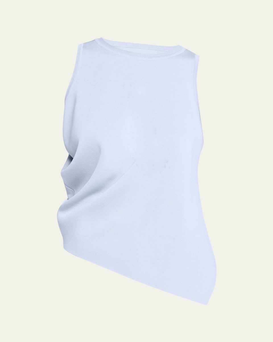 Luster Draped Knit Tank Top